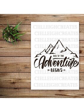 *2 for $20* And So the Adventure Begins vinyl decal Sticker Handcrafted